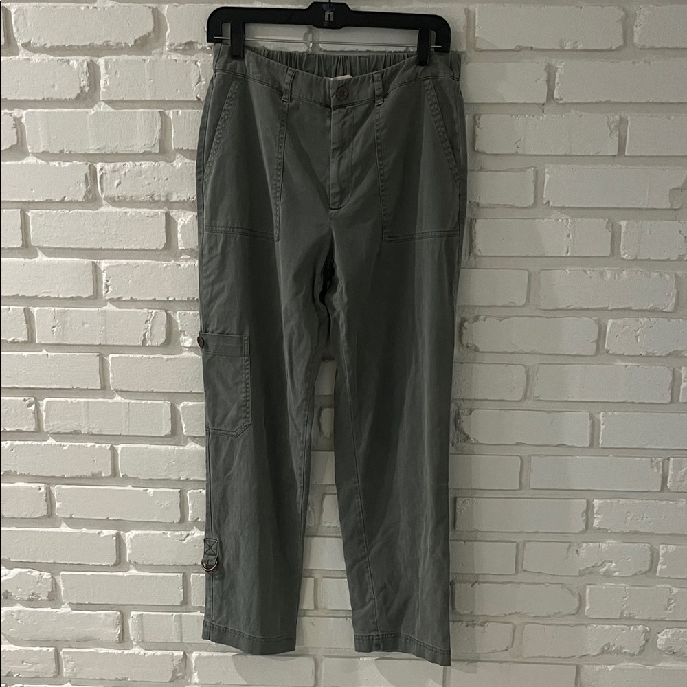 Soft Surroundings Olive-Green Utility Trousers